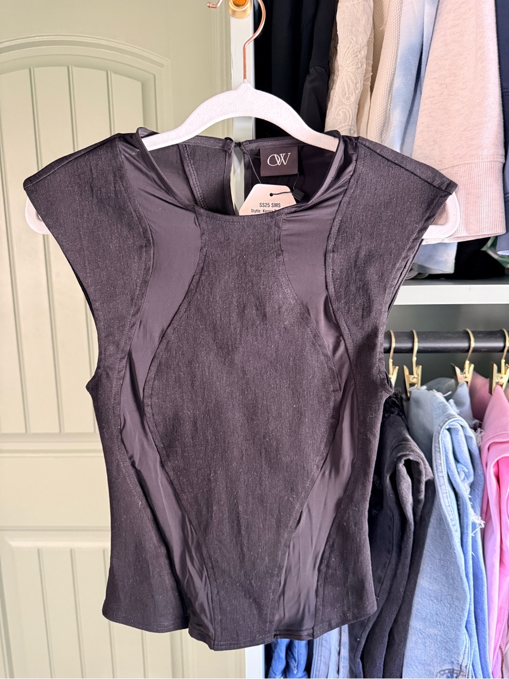 OW Collection Black Kenna Top
